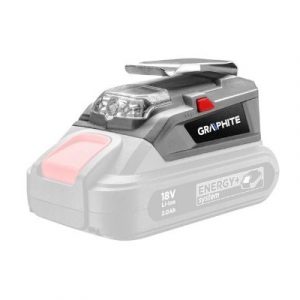 GRAPHITE akumulatorski USB adapter sa LED lampom 18V 58G025 - Solo slika 1