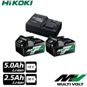 HIKOKI MULTIVOLT set 2 x baterija 36V/2.5Ah - 18V/5.0Ah i super brzi punjač UC18YSL3-WEZ